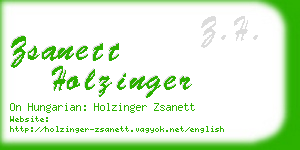 zsanett holzinger business card